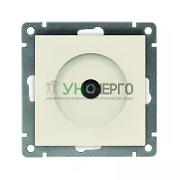 Розетка телевизионная TV 1-м СП Афина механизм сл. кость (ivory) Universal A0027-I