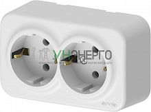 Розетка 2-м СП ARIA 16А IP20 с заземл. бел. ARVIA 25 01 1000 907 Розетка 2-м СП ARIA 16А IP20 с заземл. бел. ARVIA 25 01 1000 907