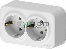 Розетка 2-м СП ARIA 16А IP20 с заземл. бел. ARVIA 25 01 1000 907 Розетка 2-м СП ARIA 16А IP20 с заземл. бел. ARVIA 25 01 1000 907