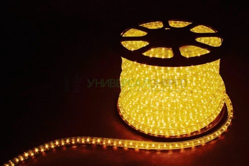 Дюралайт светодиодный Feron LED-R2W 2-х жильный , желтый 1.44Вт/м 36LED/м 100м 220V 26062