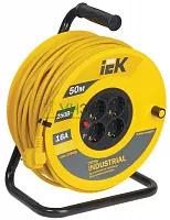 Удлинитель на катушке 4х50м с заземл. 16А IP20 Industrial УК50 3х1.5 термозащита IEK WKP15-16-04-50 Удлинитель на катушке 4х50м с заземл. 16А IP20 Industrial УК50 3х1.5 термозащита IEK WKP15-16-04-50