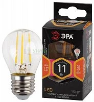 Лампа светодиодная филаментная F-LED P45-11w-827-E27 P45 11Вт шар E27 тепл. бел. ЭРА Б0047013