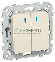 Выключатель проходной 2-кл. СП FLITE ВС62-1-1-ФлСл 10А с индикацией механизм сливочный IEK FI-V22-1-10-1-K86 Выключатель проходной 2-кл. СП FLITE ВС62-1-1-ФлСл 10А с индикацией механизм сливочный IEK FI-V22-1-10-1-K86
