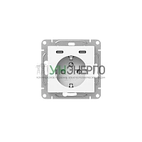 Розетка СП Эпика 16А с 2 USB-C с заземл. защ. шторки механизм бел. EKF UP1-SOW-111-2USBC Розетка СП Эпика 16А с 2 USB-C с заземл. защ. шторки механизм бел. EKF UP1-SOW-111-2USBC