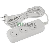 Удлинитель 3х5м без заземл. 6А IP20 GREEN LINE UDL-6-350 ШВВП 2х0.75 Эра Б0065070
