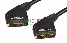 Шнур SCART Plug - SCART Plug 21pin 1.5м (GOLD) Rexant 17-1123