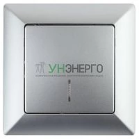 Выключатель 1-кл. СП Solo 4-102-03 10А 250В IP20 с подсветкой алюм. Intro Б0053561