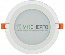 Светильник светодиодный ДВО 1621 12Вт 4000К IP20 встраив. со стекл. круг IEK LDVO0-1621-12-4000-K01