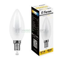 Лампа светодиодная Feron LB-73 Свеча E14 9W 2700K 25955