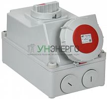Розетка с мех. блокировкой 63А-6ч 380В 3P+PE ССИ-834 IP67 IEK PSR12-063-4-5-67