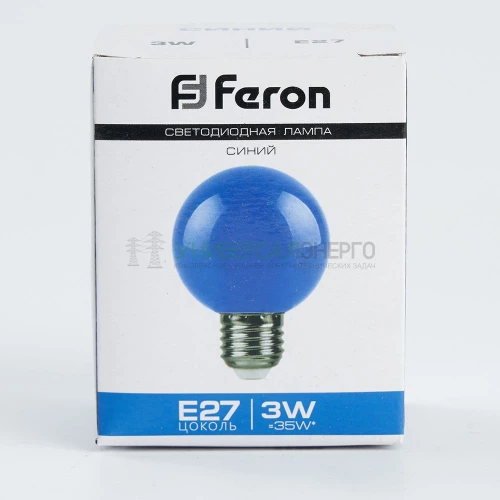 Лампа светодиодная Feron LB-371 Шар E27 3W синий 25906 фото 3
