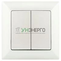 Выключатель 2-кл. СП Solo 4-104-06 10А 250В IP20 перламутр Intro Б0053590