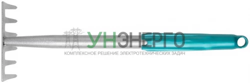 Грабли мини 6 зубьев с ручкой цельнометал. 76850
