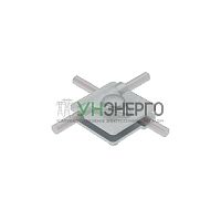Соединитель универсальный 2USM-D5-10 TD для прутка d5-10мм с 2 пластинами 40х40мм сталь термодиффузион. цинк. КМ MA0282