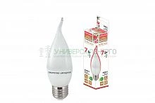Лампа светодиодная WFC37-7 Вт-230 В -3000 К–E27 (свеча на ветру) Народная