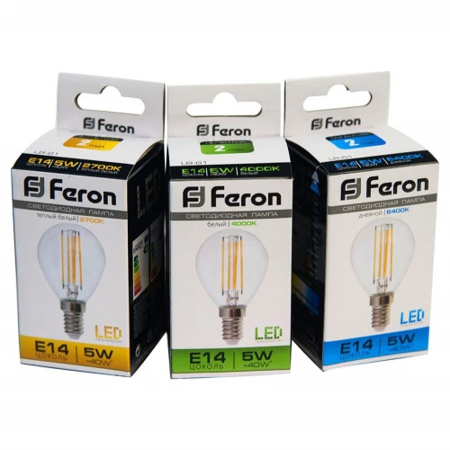 Лампа светодиодная Feron LB-61 Шарик E14 5W 230V 2700K 25578 фото 4