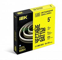 Лента светодиодная "неон" 2835-120LED 8Вт/м IP65 12мм 24В 6500К (уп.5м) IEK LSR6-2-120-65-3-05 Лента светодиодная "неон" 2835-120LED 8Вт/м IP65 12мм 24В 6500К (уп.5м) IEK LSR6-2-120-65-3-05