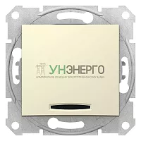 Выключатель 1-кл. СП Sedna 10А IP20 (сх. 1а) 250В с син. подсветкой механизм беж. SchE SDN1400147