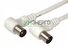 Шнур TV Plug - TV Plug 1.5м угловой бел. Rexant 18-0112