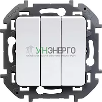 Выключатель 3-кл. Inspiria 20А IP20 250В 10AX механизм бел. Leg 673640 Выключатель 3-кл. Inspiria 20А IP20 250В 10AX механизм бел. Leg 673640