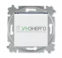 Переключатель кнопочный 1-кл. СП Levit IP20 бел./дым. черн. ABB 2CHH598645A6062