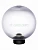 Светильник НТУ 03- 60-255 шар d=250 мм IP54 (прозрачный призма ПММА, основание плоское ПК, Е27) TDM