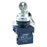 Переключатель с ключом NP8-11Y/22 1НО+1НЗ IP65 2 полож. самовозврат. (R) CHINT 578670 Переключатель с ключом NP8-11Y/22 1НО+1НЗ IP65 2 полож. самовозврат. (R) CHINT 578670