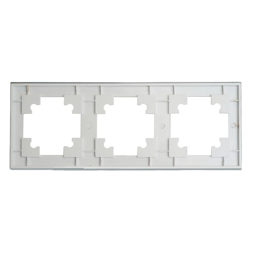 Рамка 3-местная, стекло, STEKKER, GFR00-7003-01, серия Катрин, белый матовый 49596 фото 3