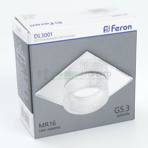 Светильник встраиваемый Feron DL3001 потолочный MR16 G5.3 прозрачный 41415 фото 3