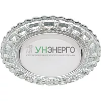 Светильник встраиваемый с белой LED подсветкой Feron CD4045 потолочный GX53 без лампы, прозрачный, хром 41408