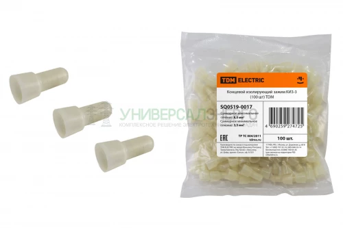Концевой изолирующий зажим КИЗ-3 (100 шт) TDM