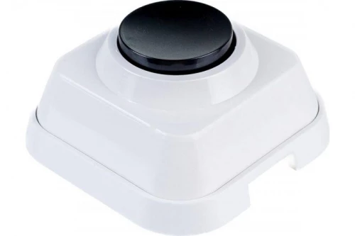 Выключатель кнопочный ОП 0.4А 250В для электрозвонка DIY SE A1-04-011