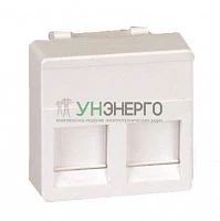 Адаптер на 2 RJ45(12) коннектора широкий шторки Simon27 сл. кость 27486-32