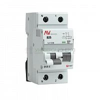 Выключатель автоматический дифференциального тока 2п (1P+N) B 25А 300мА тип A 6кА DVA-6 Averes EKF rcbo6-1pn-25B-300-a-av