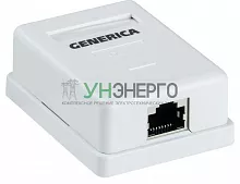 Розетка компьютерная 1-м ОП RJ45 кат.5E FTP GENERICA ITK CS2-1C5EF-12-G