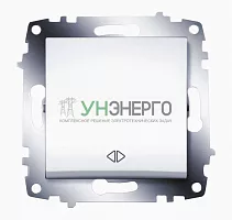 Переключатель перекрестный 1-кл. 1мод. СП Cosmo 10А IP20 (сх. 7) механизм бел. ABB 619-010200-214