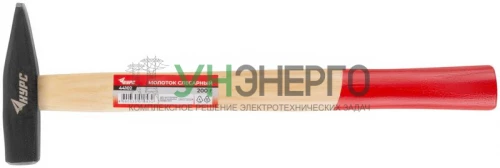 Молоток слесарный "Оптима" 200г деревянная ручка КУРС 44102