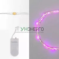 Гирлянда светодиодная "Роса" 2м 20LED роз. 2Вт 4.5В IP20 провод прозр. Neon-Night 303-007