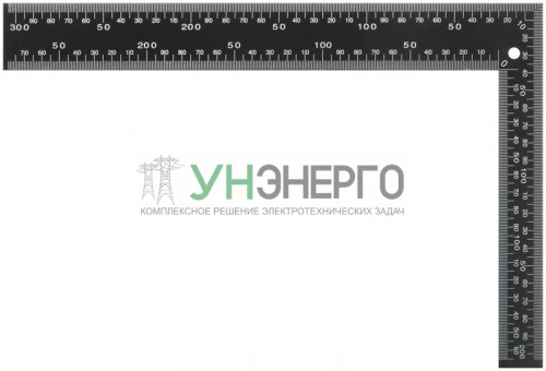 Угольник столярный 200х300мм цельнометал. крашеная шкала КУРС 19618