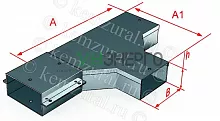 Короб тройниковый СТ 100х100 УХЛ1 (S=0.7мм) КЭМЗ 382 101001 57