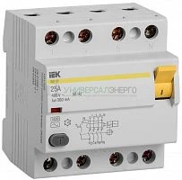 Выключатель дифференциального тока (УЗО) 4п 25А 300мА тип AC ВД1-63 IEK MDV10-4-025-300