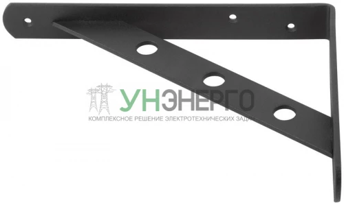 Уголок-кронштейн усиленный 200х150мм черн. КУРС 66104 фото 3