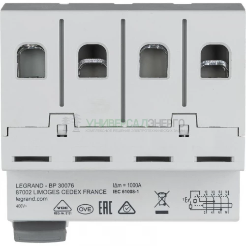 Выключатель дифференциального тока (УЗО) 4п 40А 30мА тип AC RX3 Leg 402063 фото 4