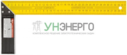 Угольник столярный 350мм желт. КУРС 19384