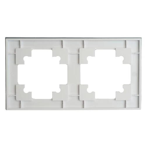 Рамка 2-местная, стекло, STEKKER ,GFR00-7002-01М, серия Катрин, белый матовый 49595 фото 3