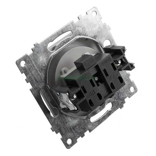 Выключатель 1-клавишный c индикатором (механизм) STEKKER GLS10-7101-03, 250В, 10А, серия Катрин, серебро 39577 фото 4