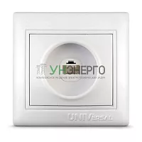 Розетка телефонная 1-м СП Севиль 4P4C 3А IP20 бел. UNIVersal С0034