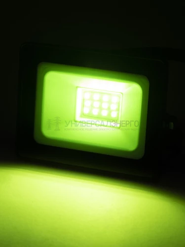 Прожектор светодиодный СДО-04-010Н-З (зелёный свет) 10 Вт, IP65, черный, Народный фото 3