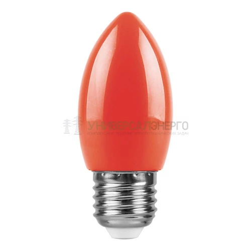 Лампа светодиодная Feron LB-376 свеча E27 1W красный 25928 фото 2