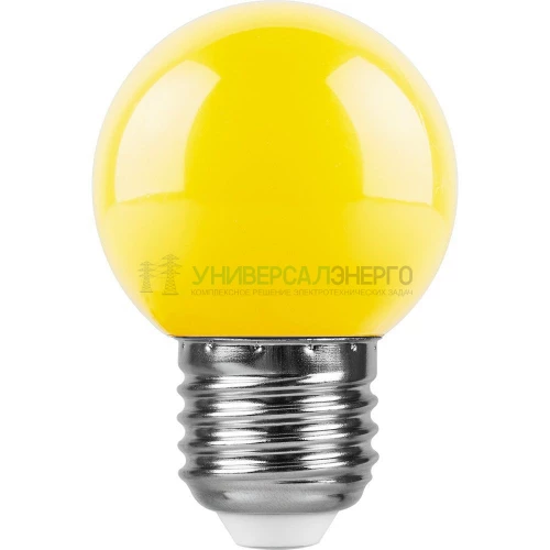 Лампа светодиодная Feron LB-37 Шарик E27 1W желтый 25879 фото 2